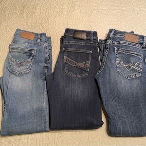 BKE men’s jeans bundle of 3 size 33x34
